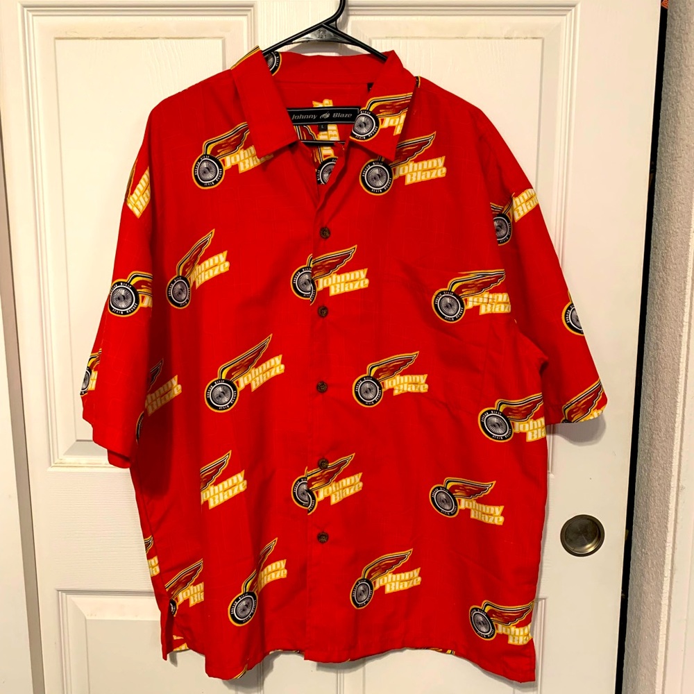 EUC Johnny Blaze Button Up Shirt Large